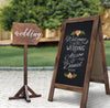 THE DELUXE SET Rustic Magnetic A-Frame Chalkboard Sign, Markers, Stencils & Magnets - 20" x 40"