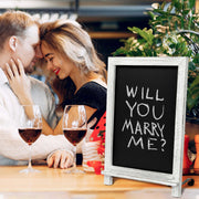 12” x 17” Rustic Tabletop Chalkboard Sign - HANGING or FREESTANDING Countertop Memo Board - LARGE