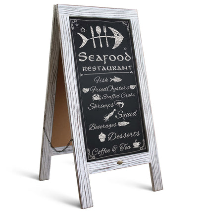 Rustic Magnetic A-Frame Chalkboard Sign - 20" x 40"