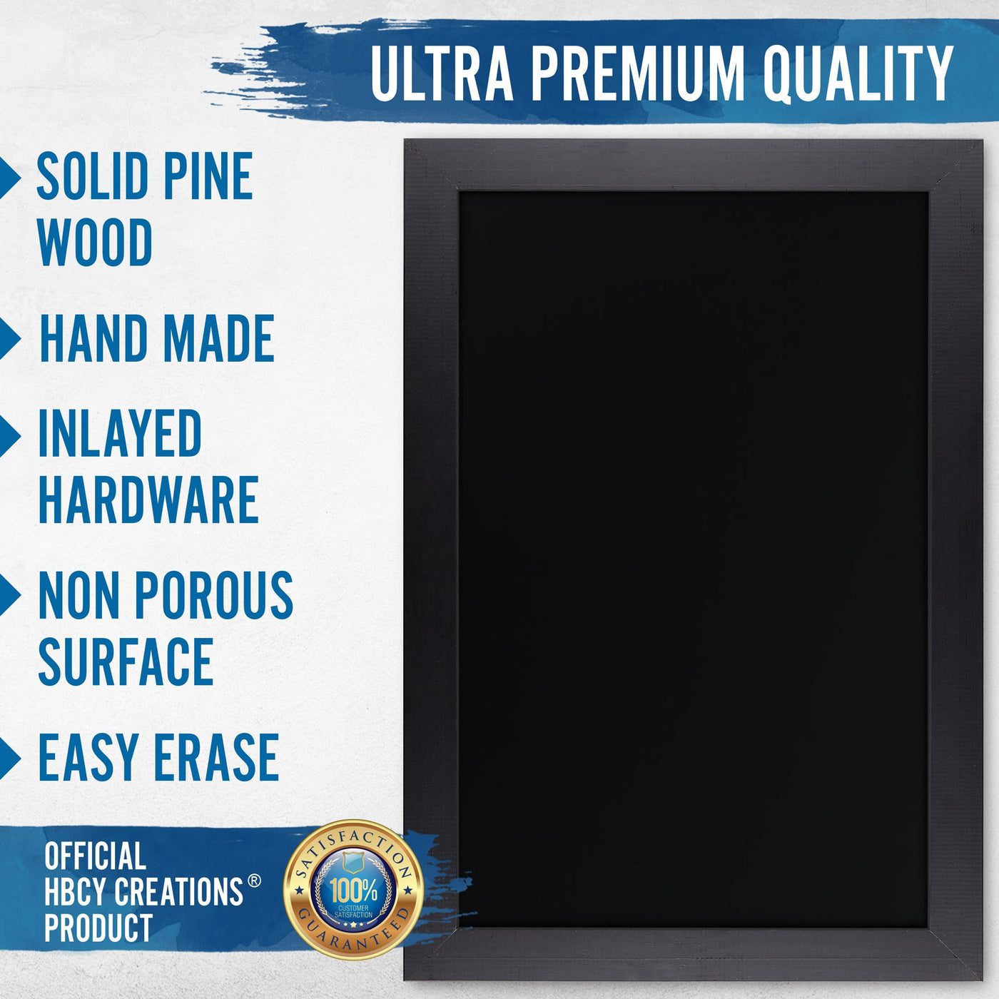 20" x 30" Rustic Magnetic Wall Chalkboard - LARGE