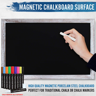11" x 17" Rustic Magnetic Wall Chalkboard - SMALL