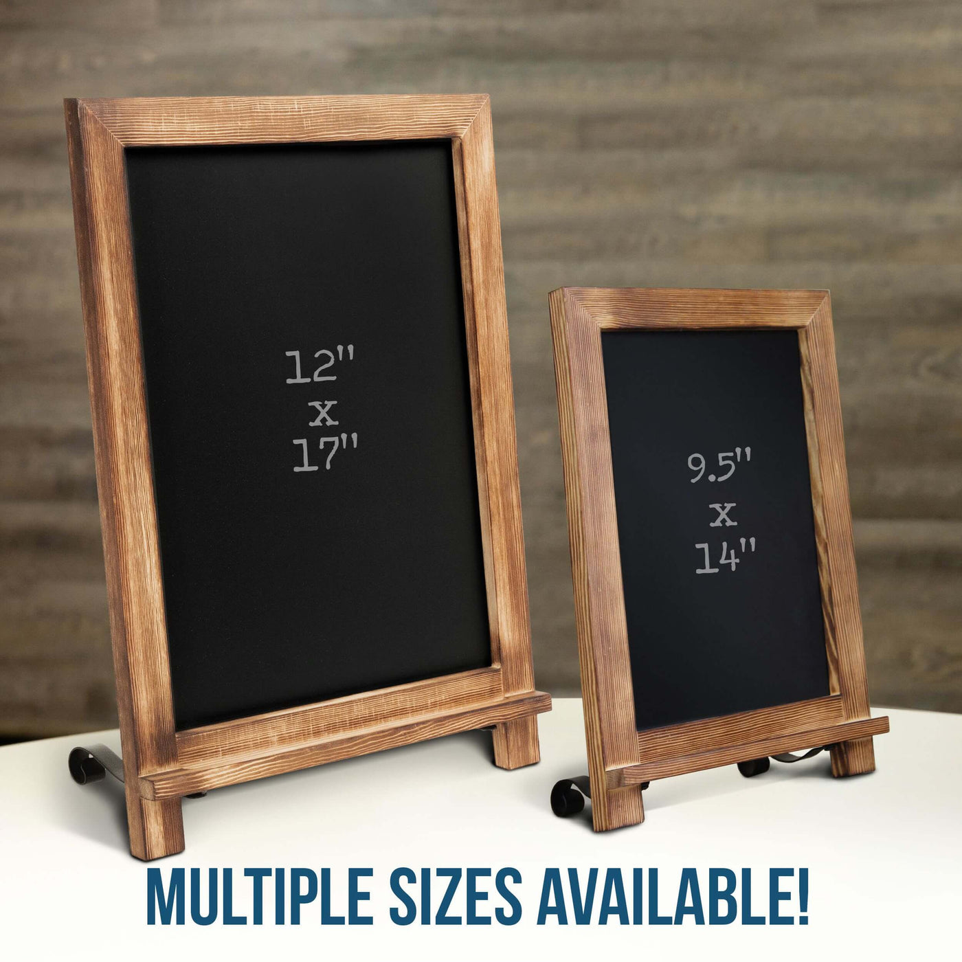 12” x 17” Rustic Tabletop Chalkboard Sign - HANGING or FREESTANDING Countertop Memo Board - LARGE