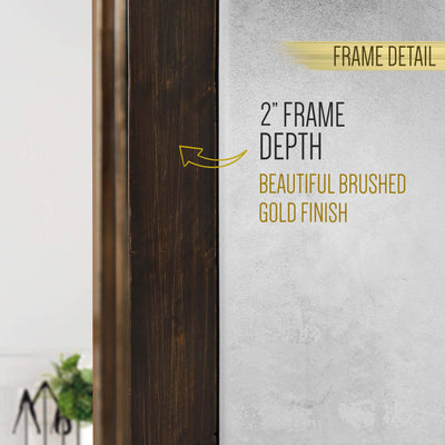 20" x 30" Dual Hanging Rustic Metal Wall Mirror - Wide Frame