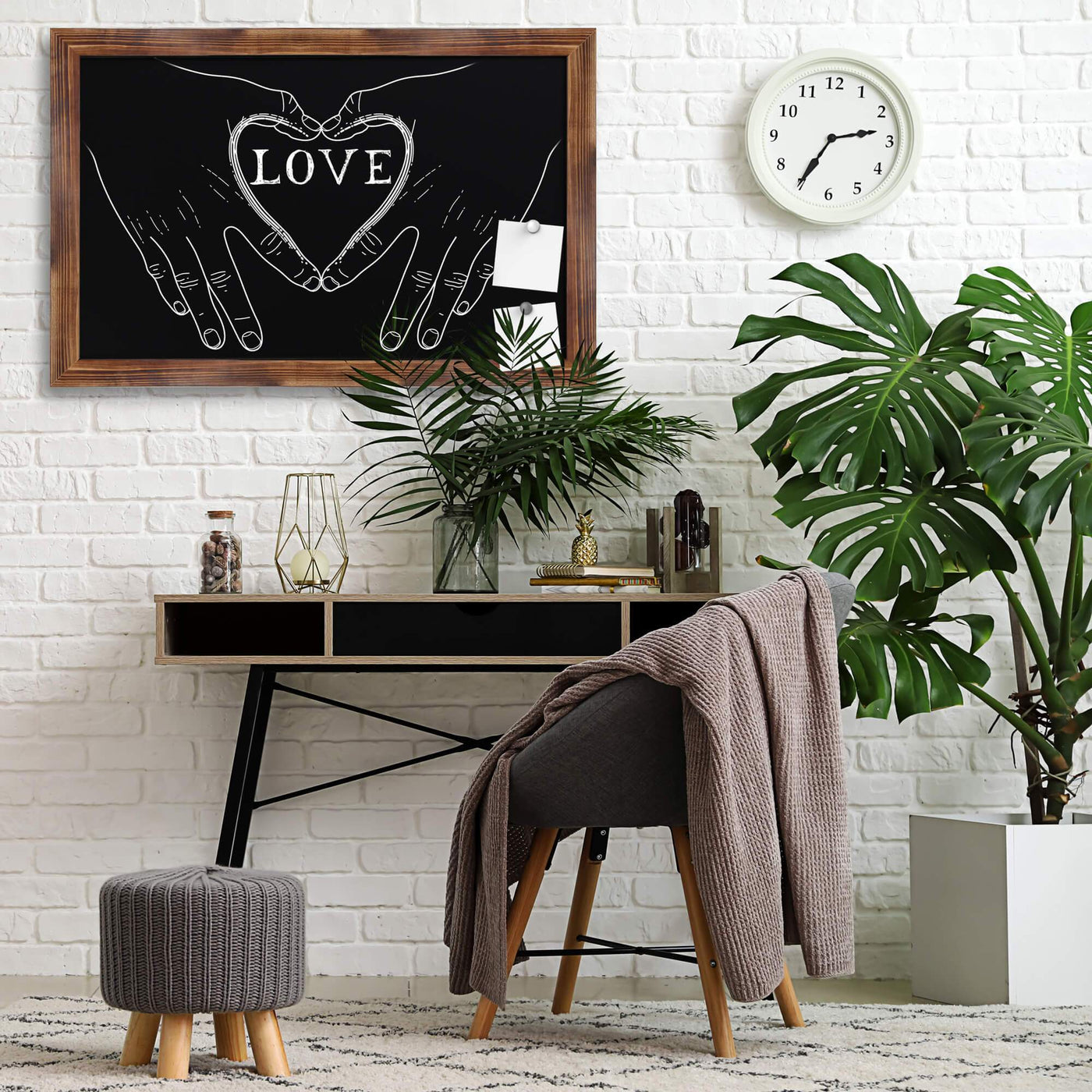 24" x 36" Rustic Magnetic Wall Chalkboard - EXTRA LARGE